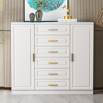 Solid wood chest of cabinets, bedroom, storage cabinets, household storage cabinets, living room, wall, chest of drawers, drawers, storage cabinets, five buckets