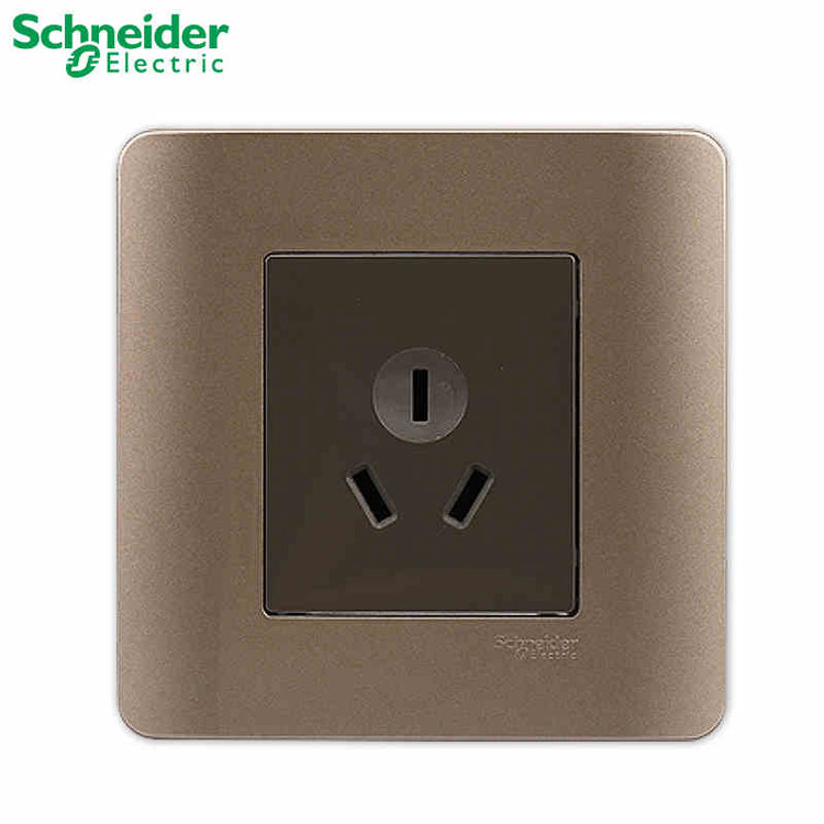 Schneider socket panel 86 Type light point Gconditioning brown large pitch Three holes 16A Air conditioning socket