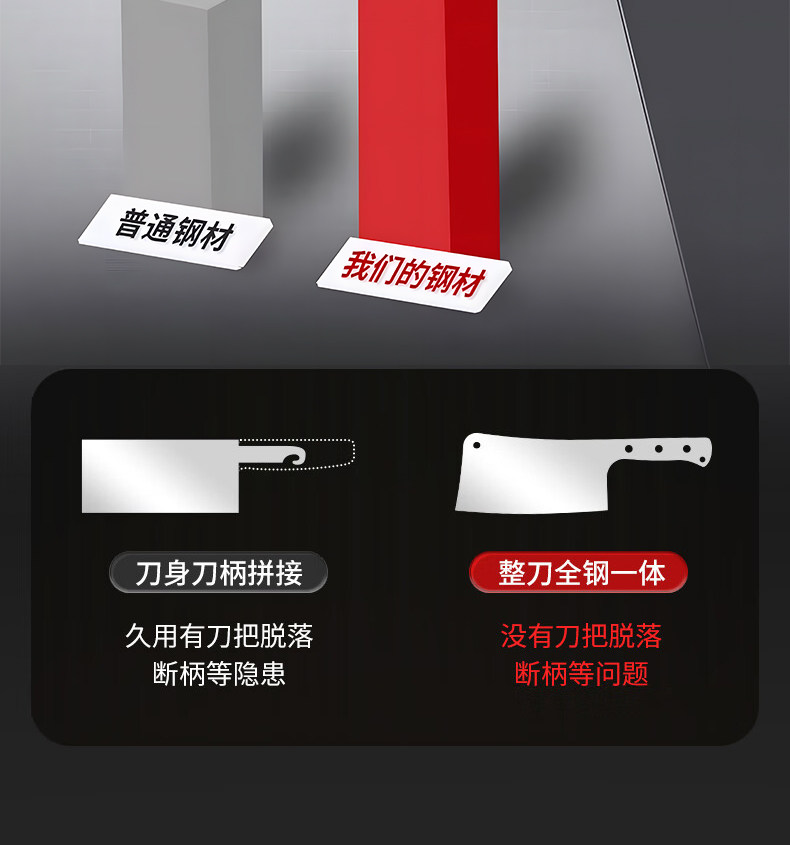 安享好物 安享B级砍骨刀-张小泉新铭锐砍骨刀  
