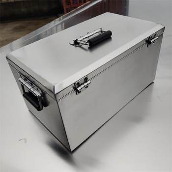 Stainless steel hardware tool box 304 thickened portable custom-made turnover box storage storage box large size