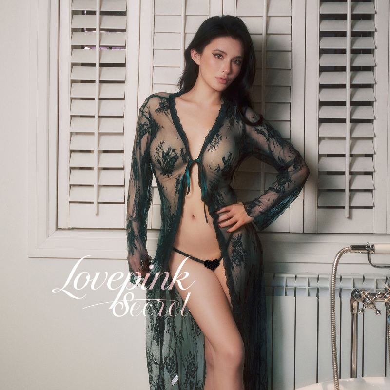 Love Medusa Sexy See-Through Lace Top Hot Girl Transparent Nightgown French Pure Desire Lace Trim Nightgown for Date Love Medusa Sexy See-Through Lace Top Hot Girl Transparent Nightgown French Pure Desire Lace Trim Nightgown for Date