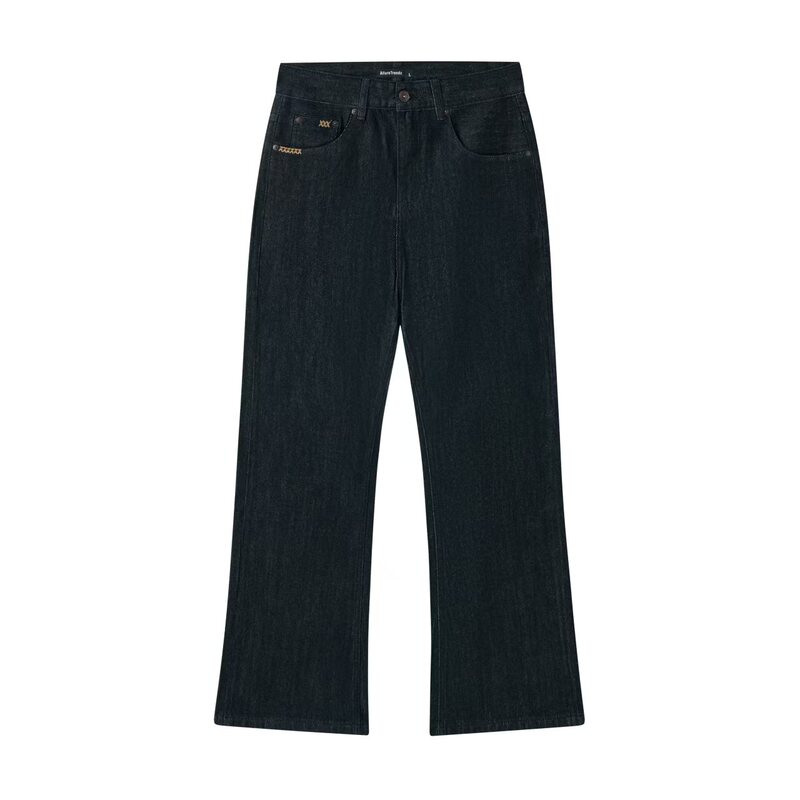 Alluretrendz 646 Hand-Stitched Embroidery, Differentiated 13.5oz Unbleached Raw Denim