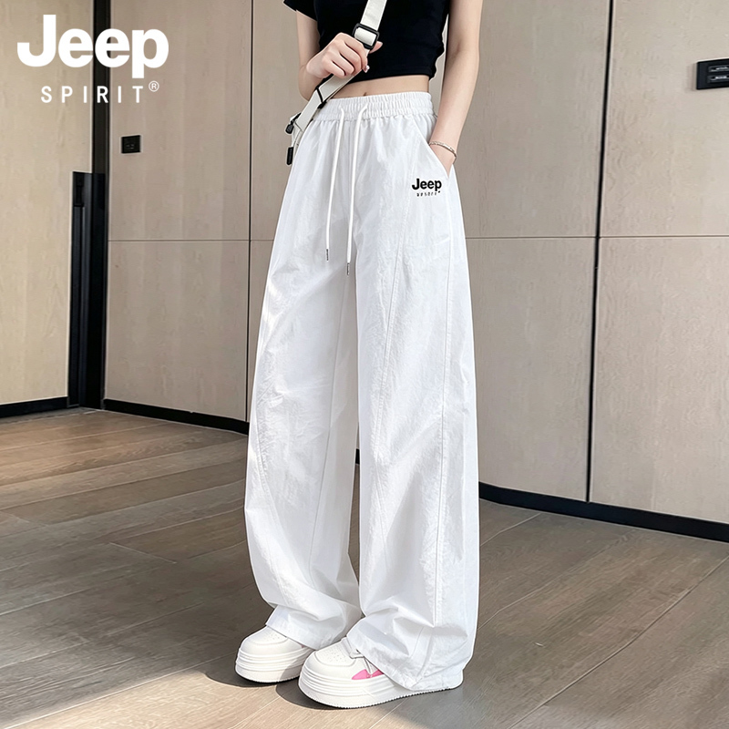 Jeep White Quick-Drying Cargo Pants for Women 2026 Summer New Outdoor Casual Sports Loose Large Size Straight Pants Jeep White Quick-Drying Cargo Pants for Women 2026 Summer New Outdoor Casual Sports Loose Large Size Straight Pants