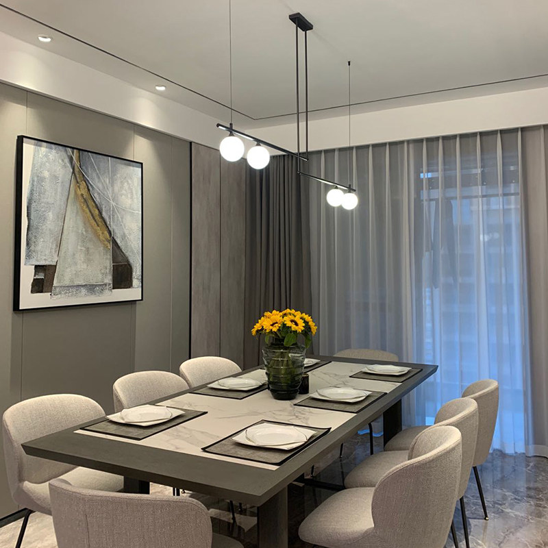 All copper chandelier Nordic lamp restaurant chandelier modern simple bar chandelier creative personality magic bean lamp web celebrity