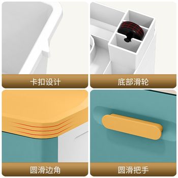 Thickened drawer storage cabinet household storage cabinet children's toys sorting cabinet plastic bedroom bedside storage cabinet