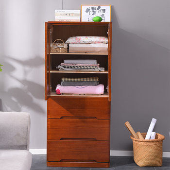 Storage cabinet solid wood bedroom chest of drawers large capacity clothing storage cabinet 50/60 wide living room corner cabinet