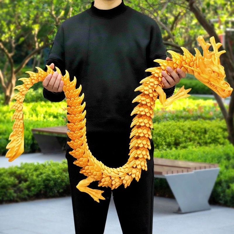 3Dプリントジョイントドラゴン中国ドラゴンモデルおもちゃの装飾品カラフルなシリーズ漫画フルボディ可動ドラゴン造園装飾