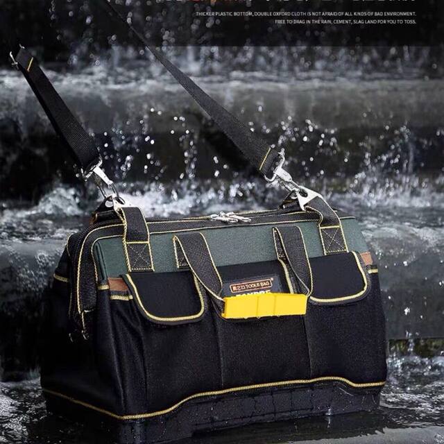 Tool Bag Trolley Car Universal Wheel with Brake Multifunctional Plumber Tool Bag Construction Oxford Cloth Wear-Resistant Tool Bag