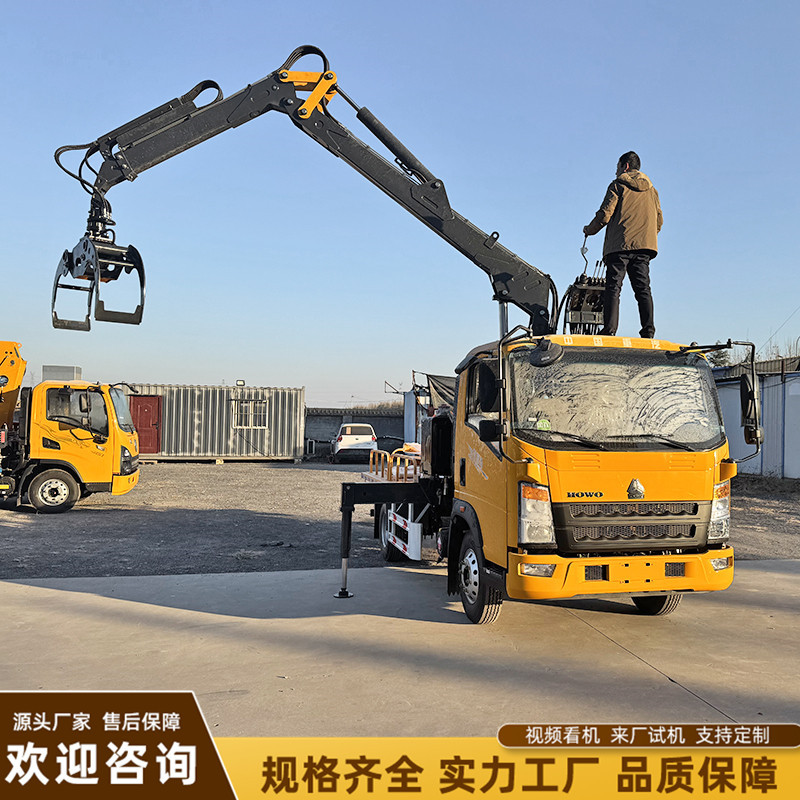 Blue Plate Truck-Mounted Grabber for Agricultural Use, Grass Grabber, Steel Grabber, Scrap Iron Grabber, Rotating Wood Grabber, Sugarcane Grabber, Bamboo Grabber, Transport Truck