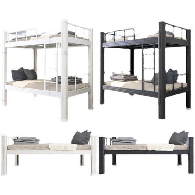 Bunk beds for students dormitory, high and low beds for employees dormitory, iron frame bed apartment, 1.2 meters double bed linen