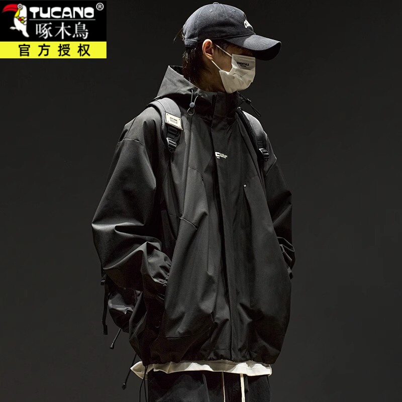 Woodpecker Brand Men's Outdoor Windproof and Waterproof Hiking Jacket, Youth Mountaineering Clothing, Workwear, Couple's Jacket for Women Woodpecker Brand Men's Outdoor Windproof and Waterproof Hiking Jacket, Youth Mountaineering Clothing, Workwear, Couple's Jacket for Women