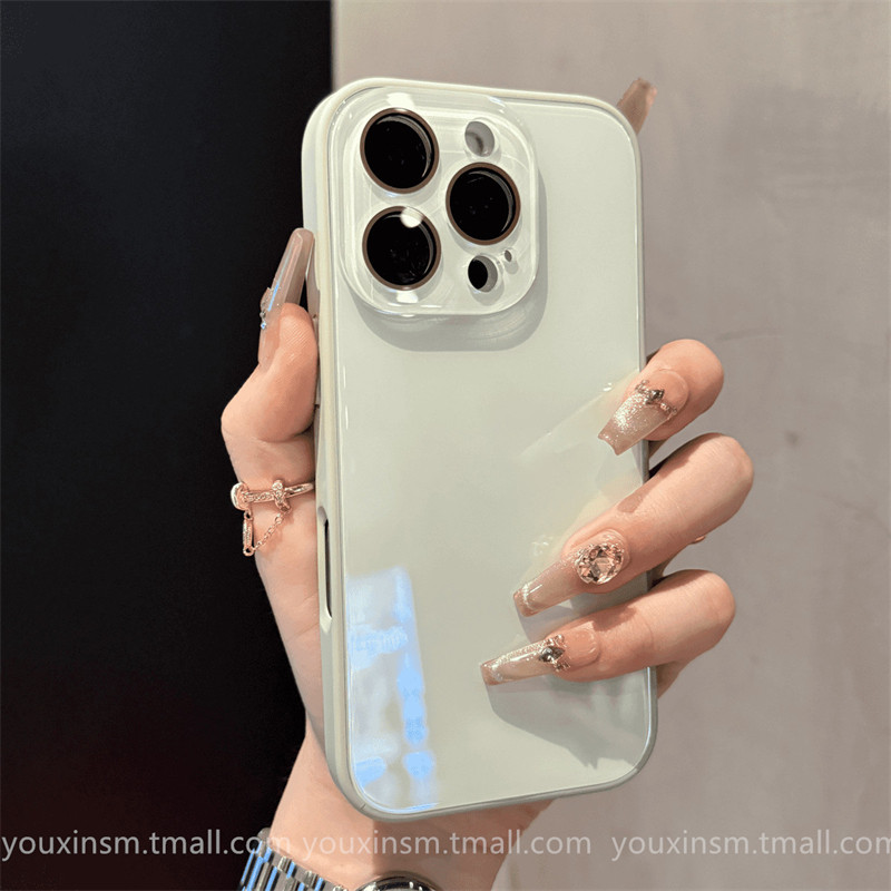 ins Summer Dopamine Original Glass Case for iPhone 16 Pro Max iPhone 15 Pro Max New Model 17Pm Popular 11 Internet Celebrity Unisex 13 Super Stylish 12 Full Coverage 14P Case