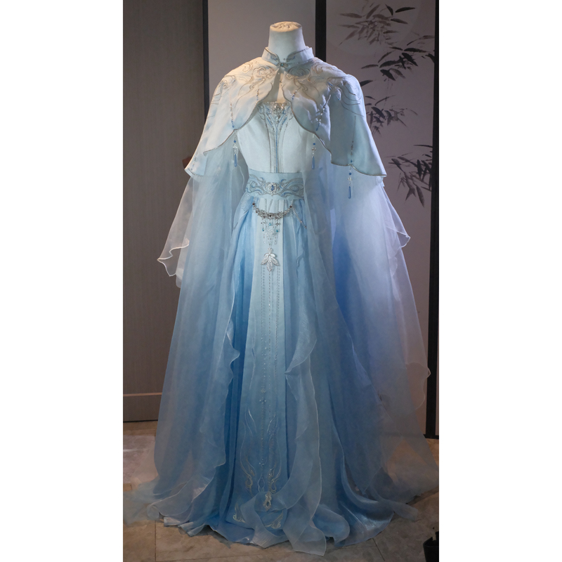 New on July 18Th [Shanzhiyue] [Cangyue] 2026 New Style Ancient Costume Film and Television Clothing, Ancient Style Blue Cloak