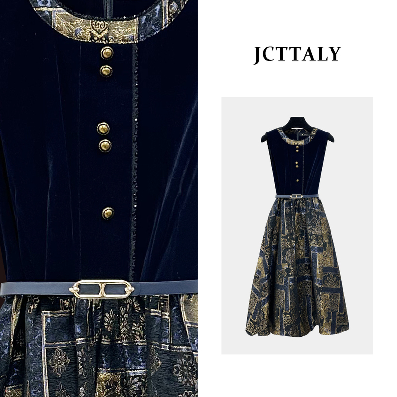 【Gg】Chanel-Inspired Light Luxury Fashion Sleeveless Dress W6-Dk0148 【Gg】Chanel-Inspired Light Luxury Fashion Sleeveless Dress W6-Dk0148