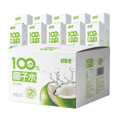 好果爱椰子水电解质水250ml*10盒整箱