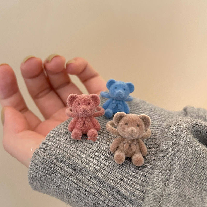 Флокирующее кольцо Cocoa bear sweet ins в стиле темперамент, универсальное кольцо, открывающееся регулируемое диетическое кольцо, осень и зима, новый стиль