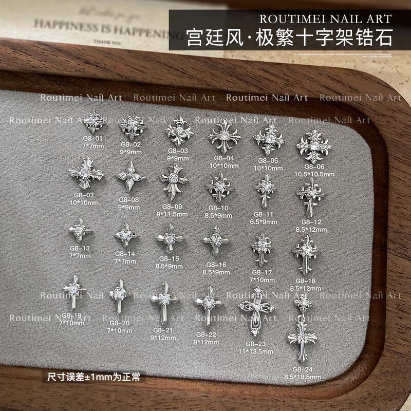 New Palace-Style Extremely Intricate Cross Punk Sweet Cool Spicy Girl Zircon Nail Art Accessories Internet Celebrity Hot Item New Palace-Style Extremely Intricate Cross Punk Sweet Cool Spicy Girl Zircon Nail Art Accessories Internet Celebrity Hot Item