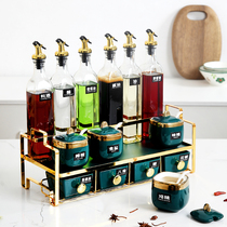 Nordic light luxury seasoning jar Creative personality seasoning box set combination household kitchen supplies Salt jar monosodium glutamate
