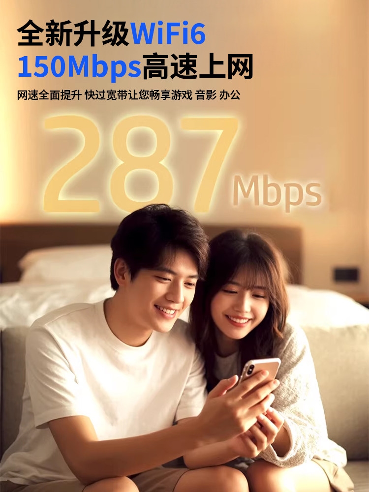 HP Ultra-Powerful Signal Portable Wifi, Carry-On 4g Data, No Sim Card Required, Wireless Wifi6, High-Speed Home Mobile Office Internet Card, Data Card, Network, Car, Office