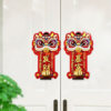 Lion Dance Magnetic Doorbell Entrance Decoration Dopamine Door Opening Reminder Foyer Wealth-Attracting Chinese Wind Chime