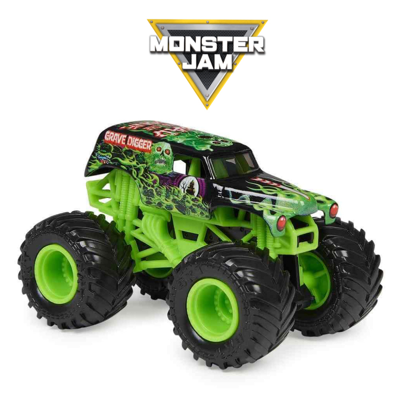 Monsterjan Grave Digger Vs Zombie 1:64 Bigfoot Monster Truck Monster Alloy Imported Plastic Shatter-Resistant