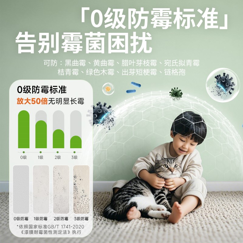 Interior wall latex paint, indoor self-brushing paint, white wall paint, household old house renovation, water-based keg, waterproof and mildew-proof