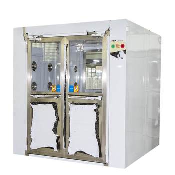Air shower room manufacturer stainless steel multi-person double-blowing induction shower room air shower room air shower door