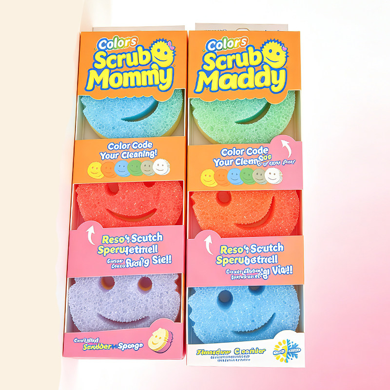 美国Scrub Mommy擦洗海绵擦不伤涂层器皿热水变软冷却变硬百洁布