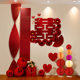 Wedding Decoration Set for the Bride and Groom's Master Bedroom, Living Room, Hotel, or New Home, with Extra-Large Heart-Shaped Balloons and Honeycomb Decorations