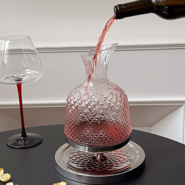 European-Style Light Luxury High-End Red Wine Glass Set with Decanter, Crystal Burgundy Goblets, Wine Glasses for Home Use Set