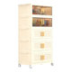 Storage Cabinet, Installation-Free Children's Wardrobe, Plastic Baby Products Storage Cabinet, Home Bedroom Folding Storage Cabinet Wholesale
