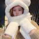 Plush Teddy Bear Hat, Autumn and Winter Women's Scarf and Gloves Set, Winter Neck Warmer, Cute Cartoon, Warm Winter Three-Piece Set