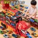 Children's T-Rex Dinosaur Swallowing Track Car Toy 6-in-1 Transforming Sliding and Launching Alloy Storage Car for Boys 3+
