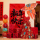 New Year Decorations Kt Board Stackable Boxes Mall Store New Year Photo Backdrop Wall Spring Festival Atmosphere Decoration Items