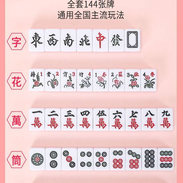 Mini Mahjong Tiles for Outdoor Portable Use, Small Size for Travel, Camping, Dormitory, and Home Use, Hand-Held Small Mahjong Tiles