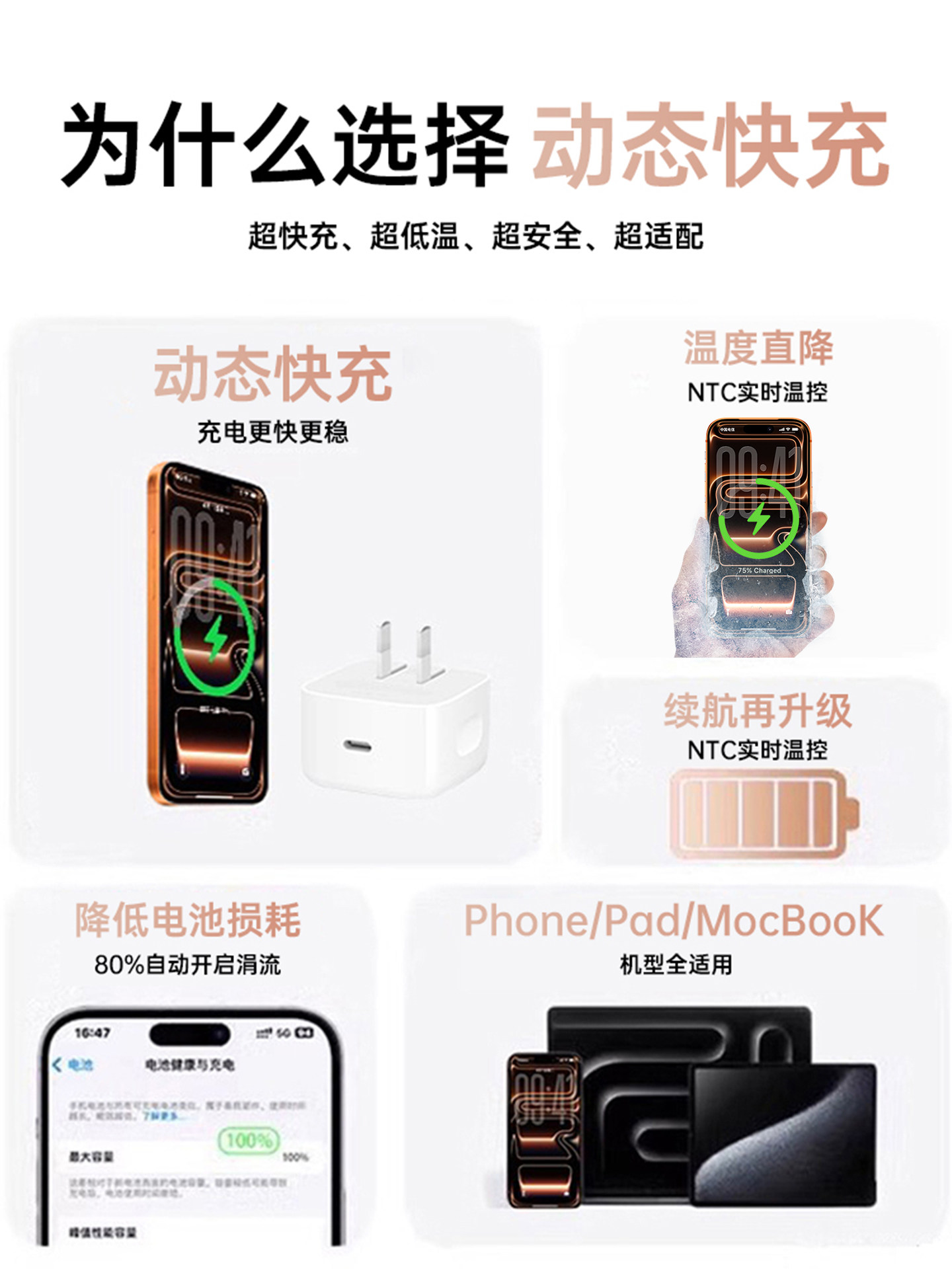 [Next-Day Delivery] [Official 40W Dynamic Fast Charging] Suitable for Apple 17 Pro Max Charger, Original and Authentic iPhone 16 Mobile Phone Charging Head, Air Data Cable, 17 Fast Charging 60W Set