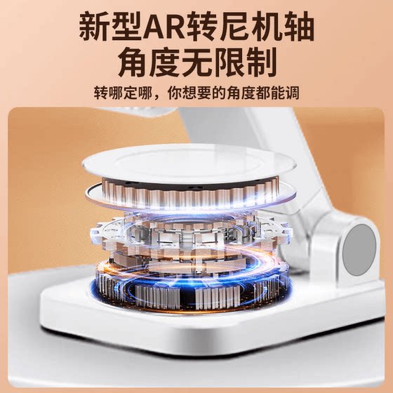무게가있는 모든 금속 휴대 전화 스탠드 360도 회전 데스크탑 라이브 휴대폰 전용 태블릿 iPad 지원 스탠드 보편적 접이식 랙 다목적 자동차 휴대용 2025 새로운 모델