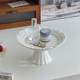 French retro high-foot ceramic tray ornaments perfume cosmetic jewelry display storage tray desktop storage tray