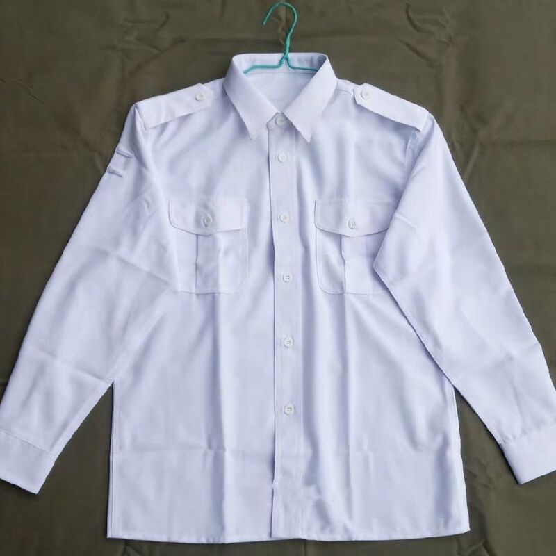 White Long-Sleeved Shirt, Nostalgic Authentic Stock White Shirt, 99 White Summer Men's Long-Sleeved Shirt White Long-Sleeved Shirt, Nostalgic Authentic Stock White Shirt, 99 White Summer Men's Long-Sleeved Shirt