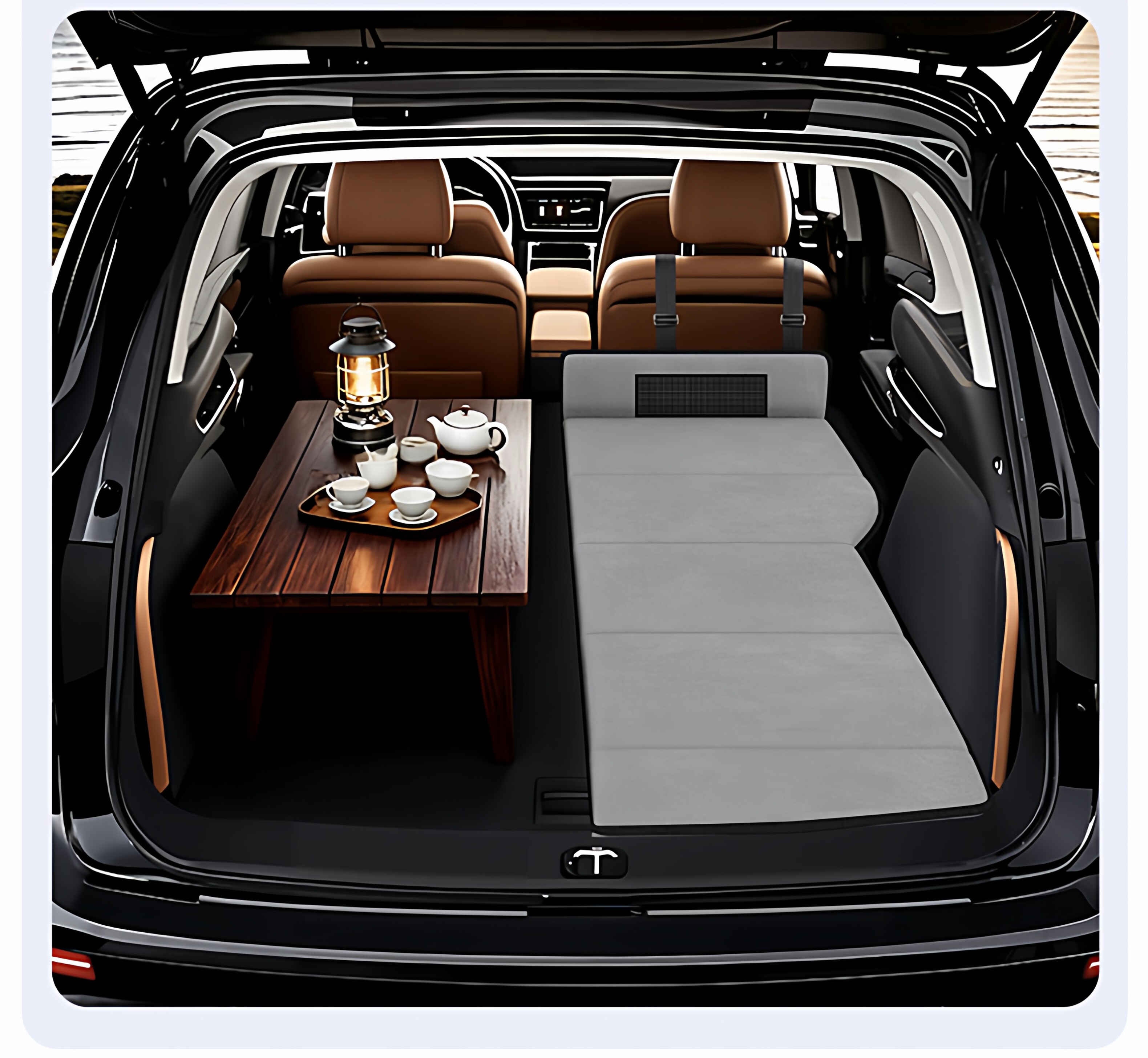 Car Travel Bed, Non-Inflatable Car Rear Seat Sleeping Mat, Car Extension Board, Universal Trunk Folding Mattress Wholesale