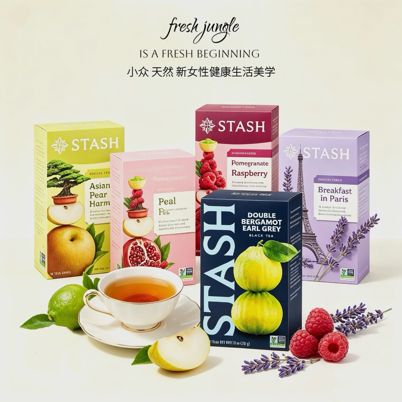Imported from the United States, Stash Tea Double-Flavored Lemon Earl Grey Organic Black Tea, Mint Cold Brew Tea, Flower and Fruit Tea Imported from the United States, Stash Tea Double-Flavored Lemon Earl Grey Organic Black Tea, Mint Cold Brew Tea, Flower and Fruit Tea