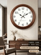 Polaris Solid Wood Wall Clock 2026 New Model Living Room Home Clock Quartz Silent Retro Light Luxury High-End Feel