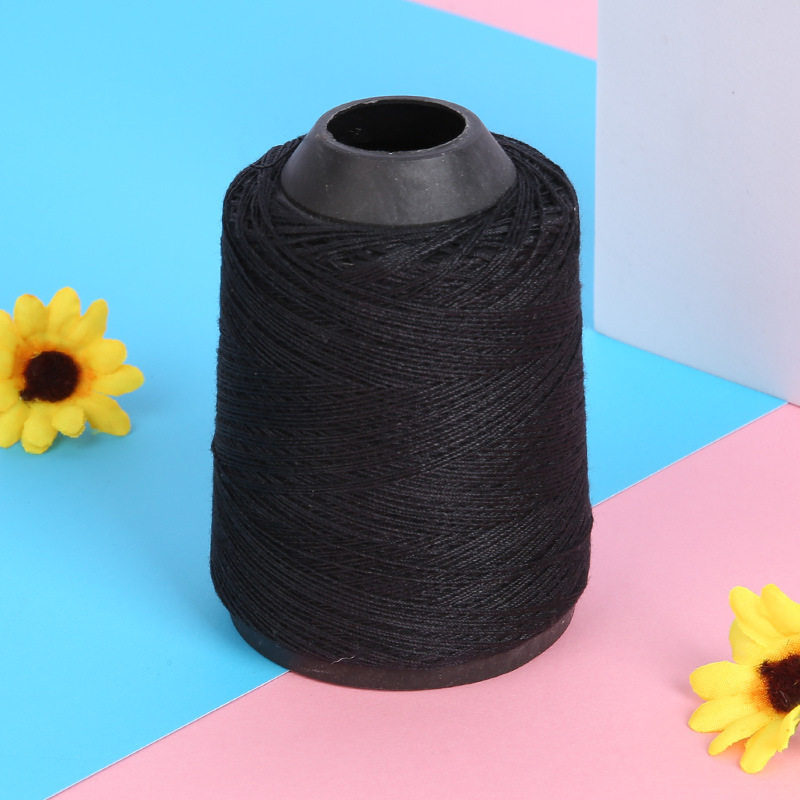 家庭用手縫い糸、補修針糸、黒白糸、手縫いキルト糸、白綿糸、洋服店用糸、太くて丈夫。
