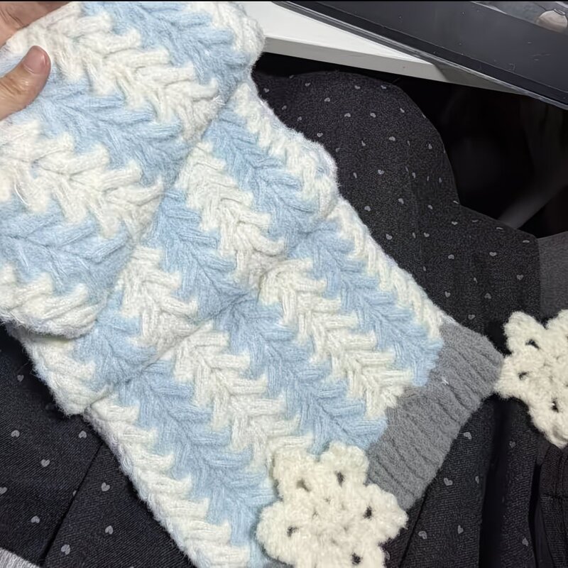 [Finished Product] Christmas Tree Scarf, Milk Mousse Cloud Cotton, Pure Handmade Knitting Yarn, Practical Gift for Friends