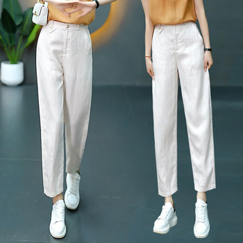 Summer linen breathable comfortable casual pants for women