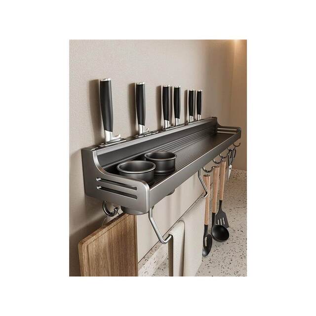 Seasoning rack, hook rack, hole-free wall hanging rack, multi-functional chopstick storage integrated