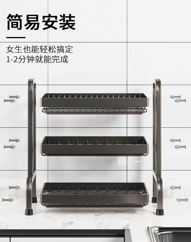 Сушилка 碗碟收纳架厨房多功能置物架家用放碗架碗盘沥水架碗筷收纳盒碗柜