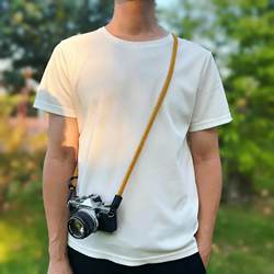 캠-임 레트로 문학 및 예술적 경사 스팬 소프트 탄성 SLR 마이크로 카메라 스트랩 홀터 넥 행거 로프 어깨 끈