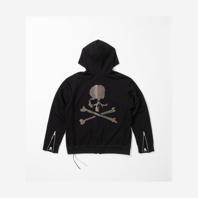 Mastermind Heavy-Duty Dark Street Fashion Zipper Cardigan Jacket Mmj Rhinestone Skull Hoodie Sweatshirt