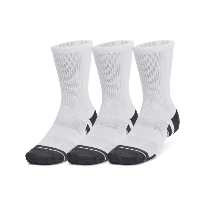 Under Armour Ua Performance Tech Men's and Women's Training Sports Mid-Calf Socks - 3 Pairs Pack 1379512